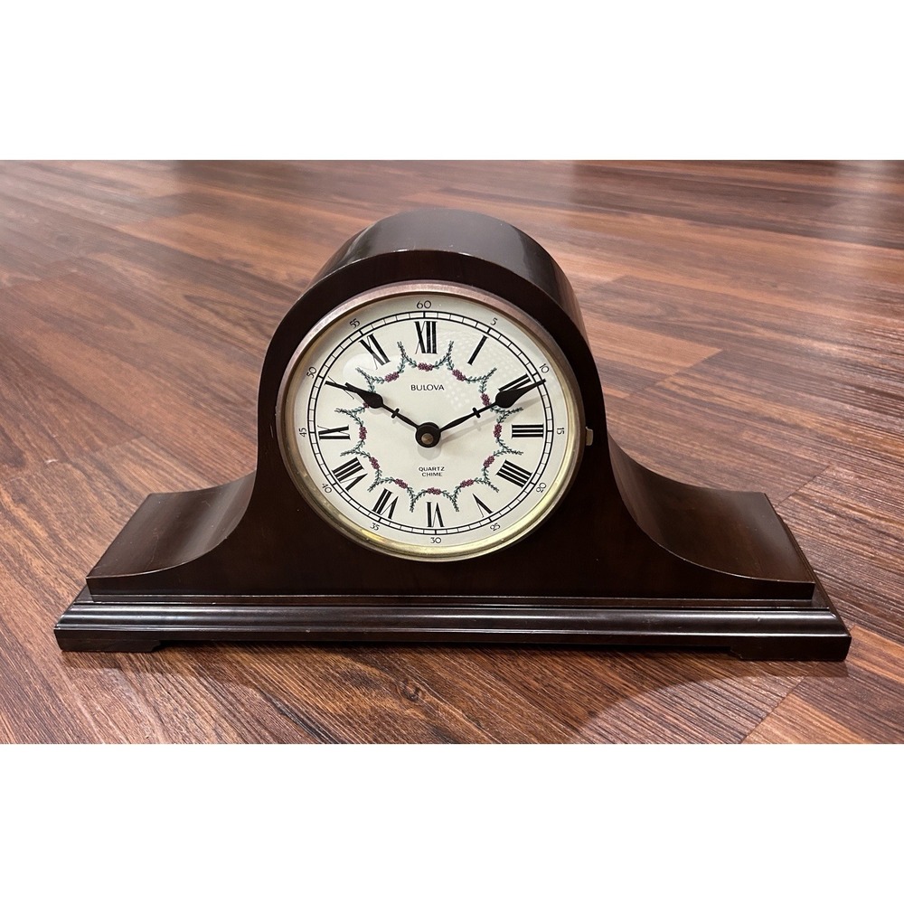 Vintage Bulova Annette II Chiming Mantel Clock B-1808 Tested Works RARE!